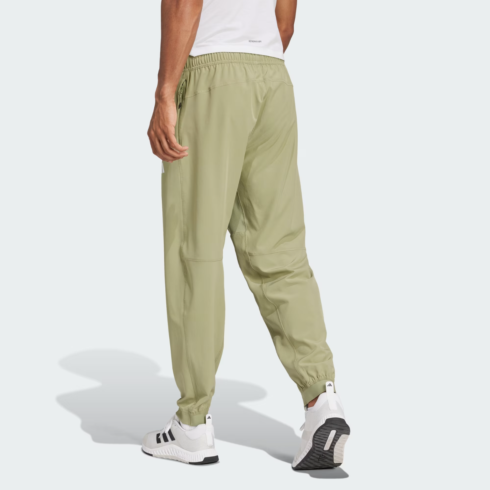 Adidas JF1337 Men's Train Essentials Training Joggers Trouser Green (Size XS)