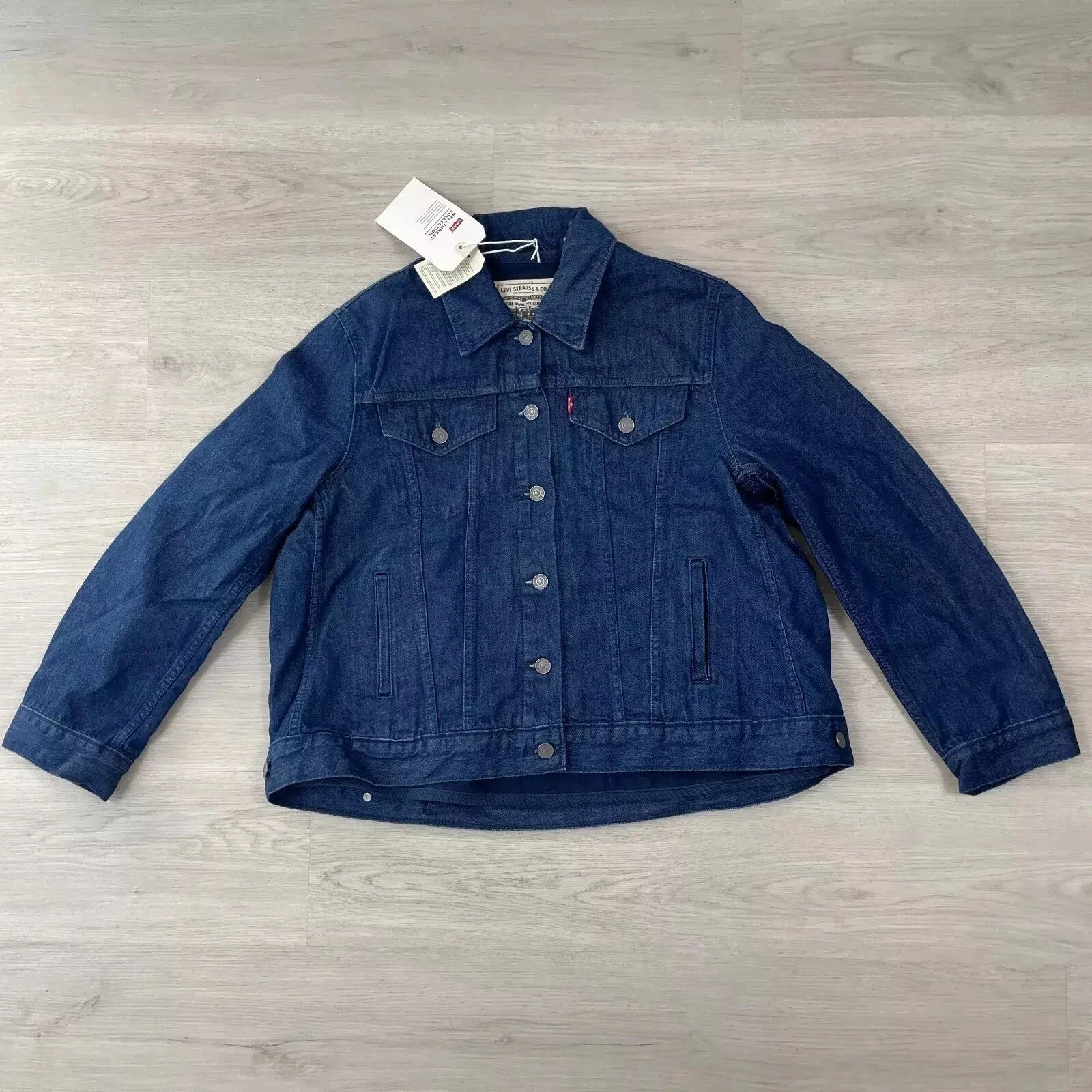 Levi's Premium A10560000 Womens Denim Jeans Trucker Winter Jacket Size S, M