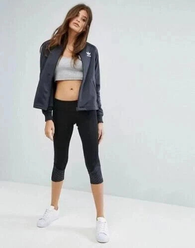 Adidas CF1161 Womens Info Poster Superstar Track  Zipper Jacket Size Small