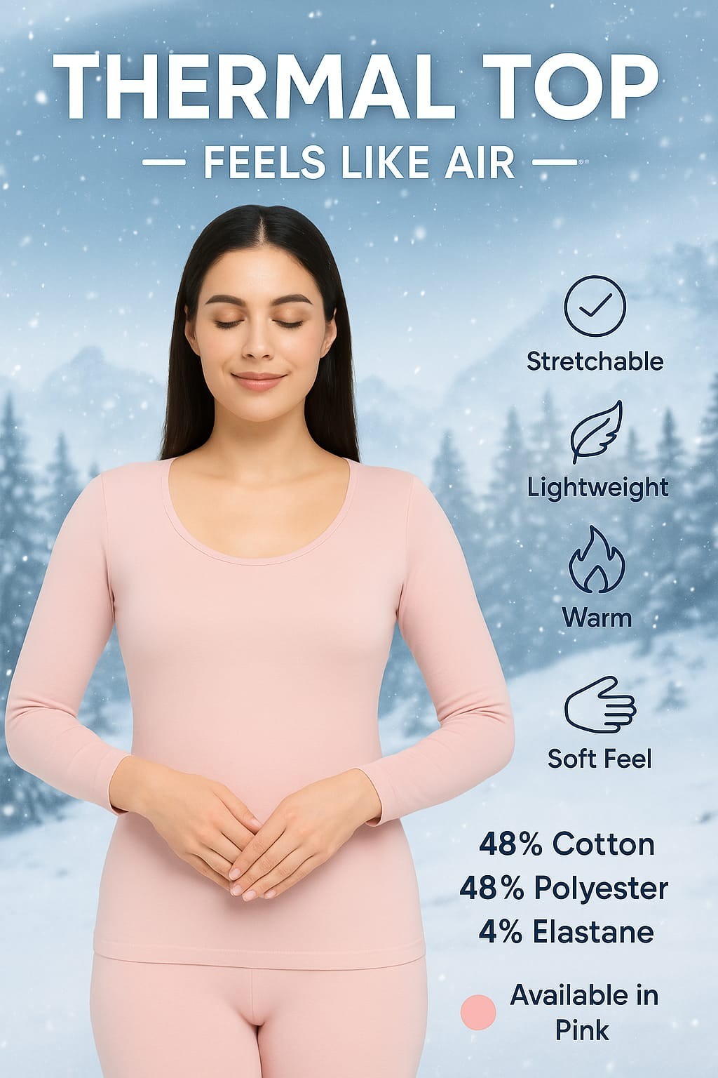 Womens Thermal Underwear Long Johns Set Cold Weather Winter Pajamas Top Bottom