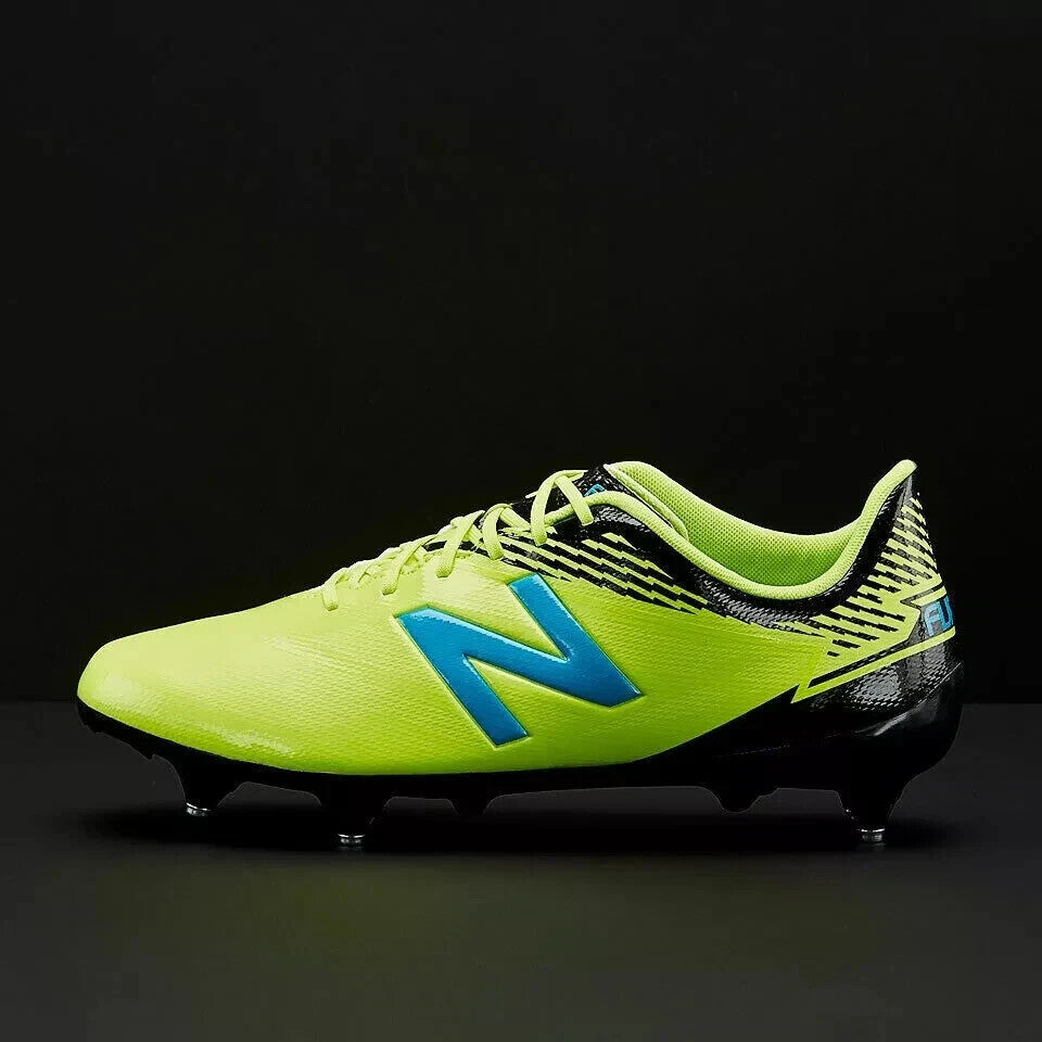 NEW BALANCE Mens Furon 3.0 Lite Green/Black Studs Football Soccer Shoes Trainers