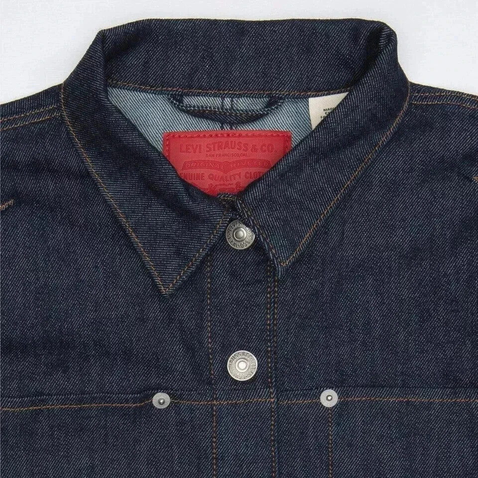LEVI'S 727420000 Women's Engineered Jeans Trucker Jacket Blue (SIZE LARGE)