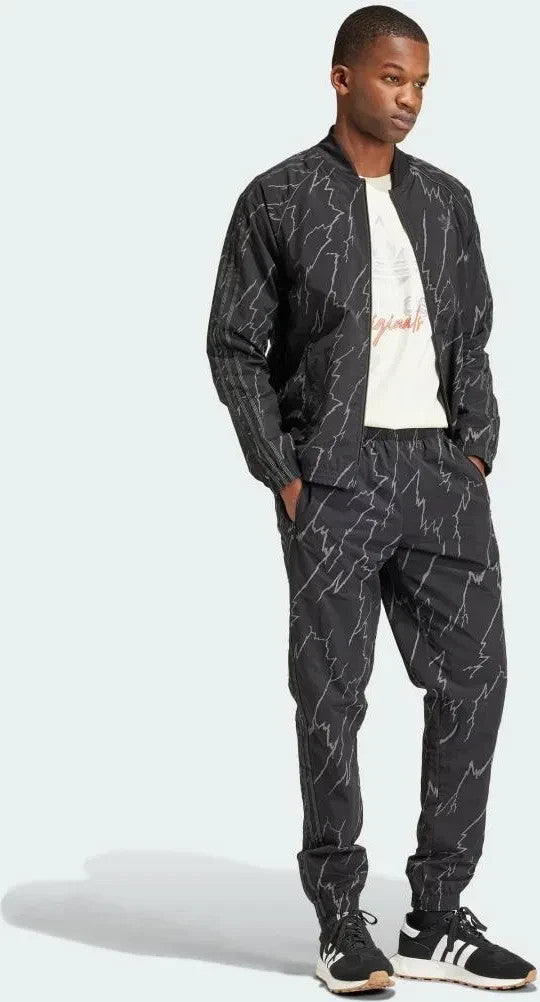 Adidas IZ3275 Men's Sweatpants Allover Print Black Trouser Gym Yoga (Size S)
