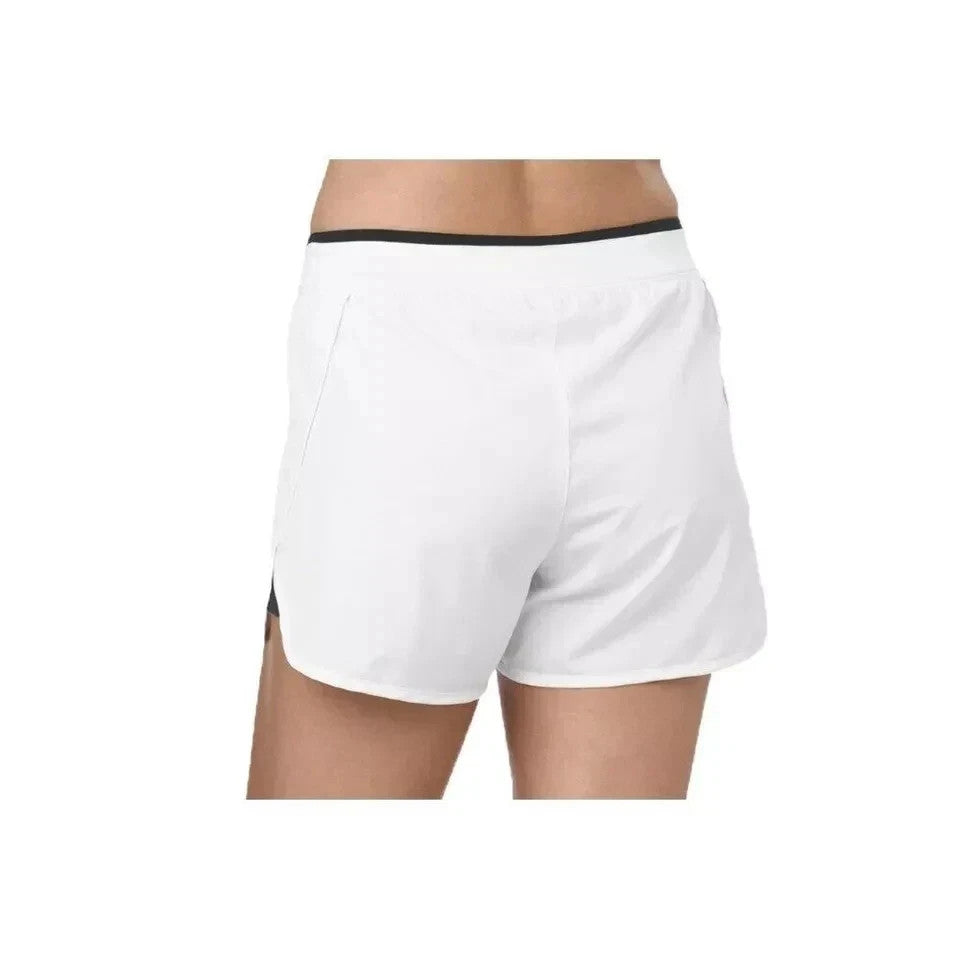 Asics 2042A054-100 Women's Practice Sport Shorts White Tennis Fitness Size L, XL