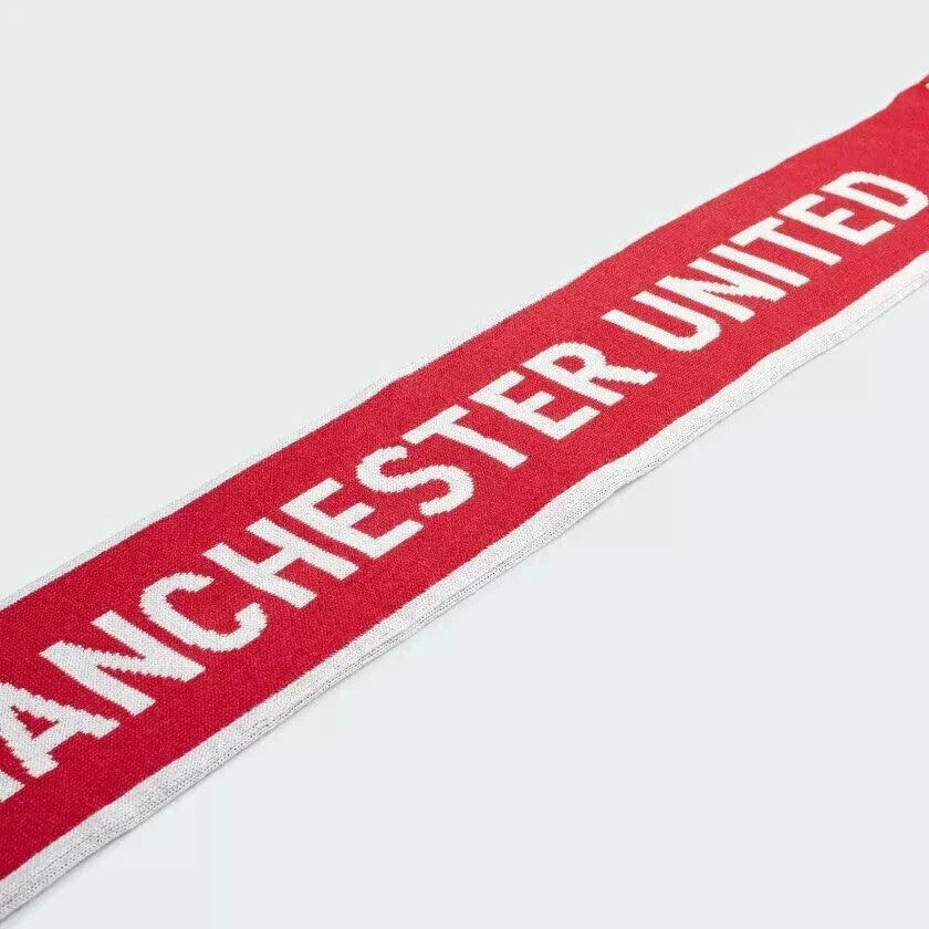 adidas FS0143 Unisex Red Manchester United Team Scarf Football  Winter Scarves