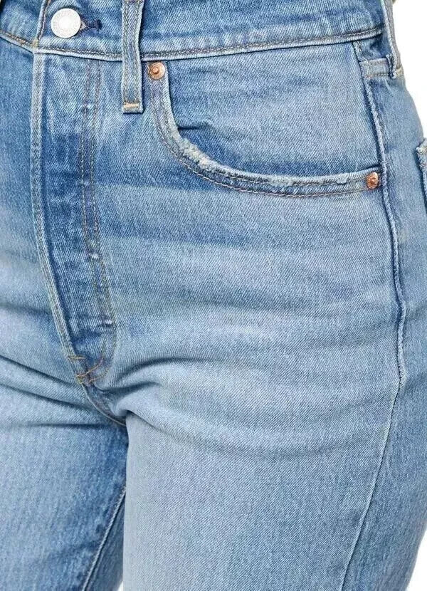 LEVI'S 72693-0019 Womens Straight Ankle Denim Jeans Blue Pants (SIZE W 30 ,L 27)