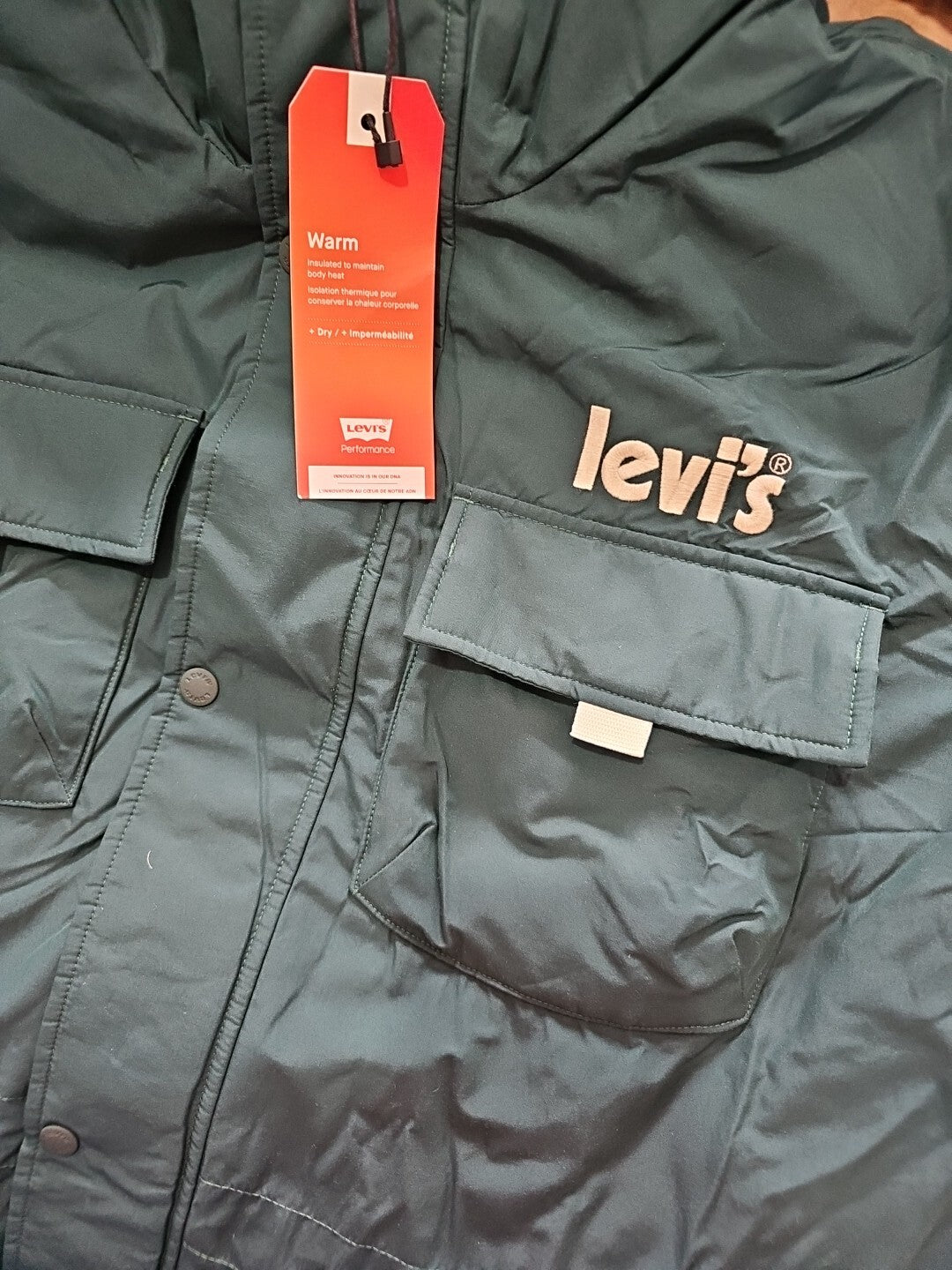 Levi's A35620001 Men's Eastport Utility Jacket with Pockets in Green (M, L, XL)