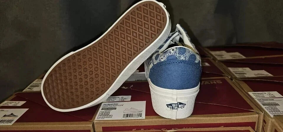VANS Unisex Old Skool Overt Comfy Shoes Sneakers Blue Running (Size UK 8-9-10)