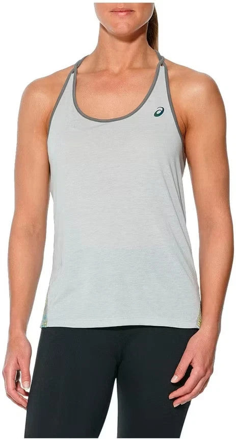 Asics Women's Training Grey Black Playing Swimming Tank Sleeveless vest (Size L)