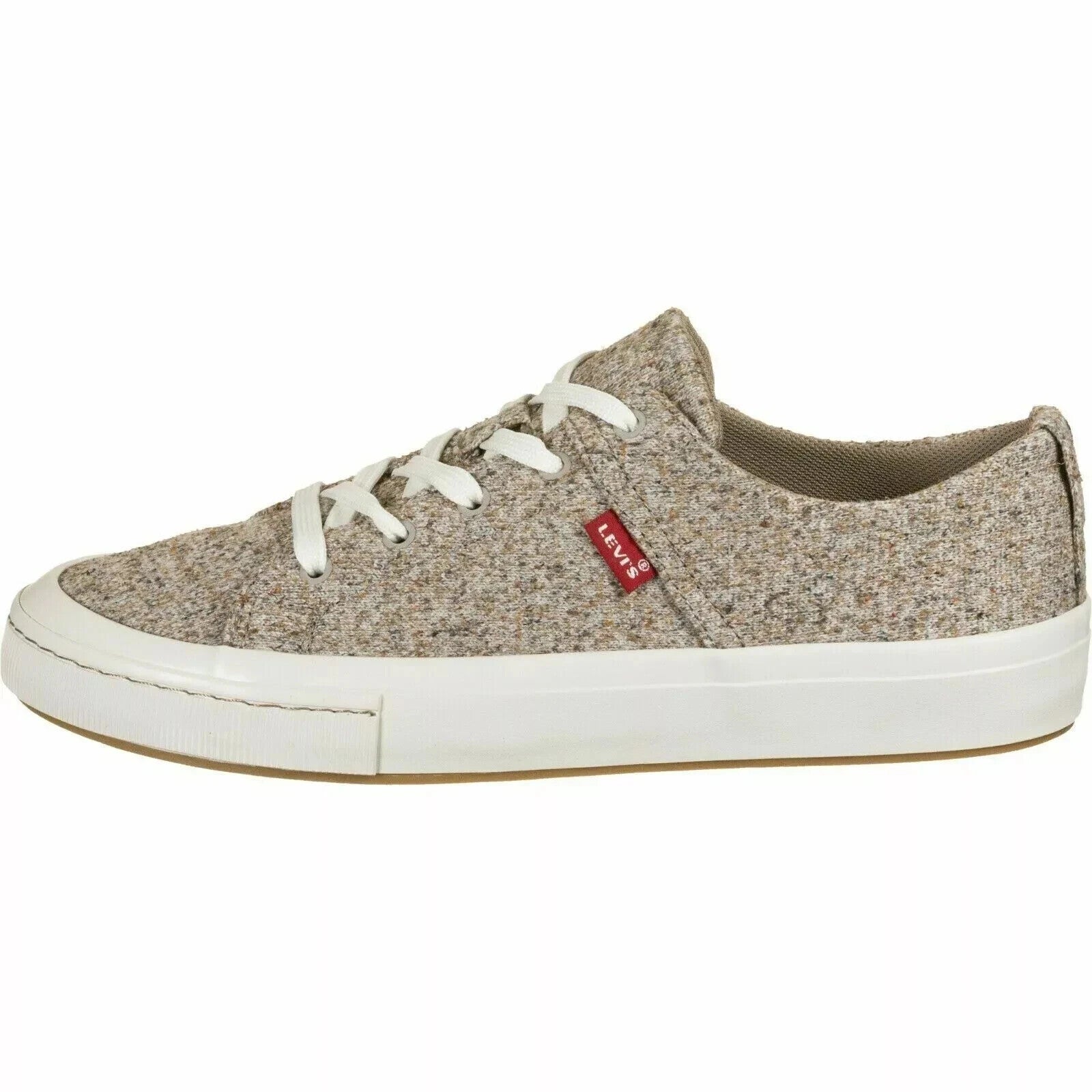 LEVI'S Sherwood Low 38109-0260 Men's Canvas Trainers-White Shoes (Size UK 10)