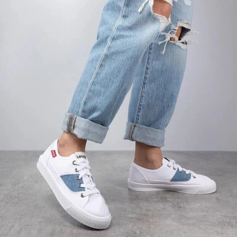 Levi's 38366-0044 Women's Malibu White Summer Shoes Sneakers (Size UK 3.5-7.5)