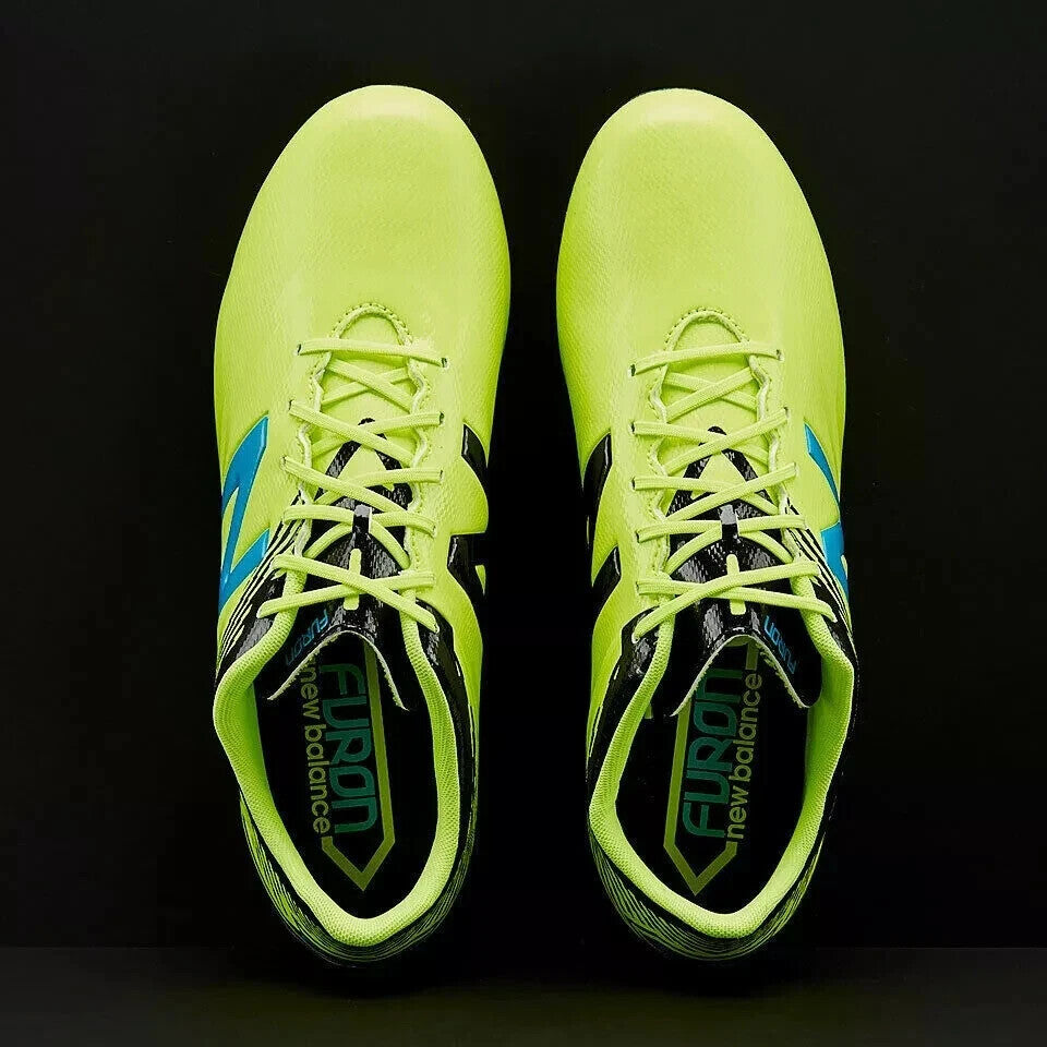 NEW BALANCE Mens Furon 3.0 Lite Green/Black Studs Football Soccer Shoes Trainers