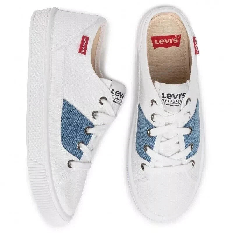 Levi's 38366-0044 Women's Malibu White Summer Shoes Sneakers (Size UK 3.5-7.5)