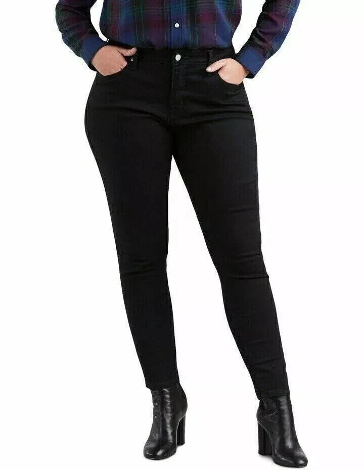 LEVI'S 19644-0019 Women's Super Skinny Black Jeans Denim Pants (Plus Size S, M)