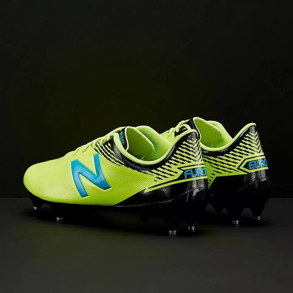 NEW BALANCE Mens Furon 3.0 Lite Green/Black Studs Football Soccer Shoes Trainers