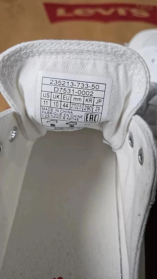 Levi's D7531-0001 Men's Shoes White Hernandez Sneakers (Size UK 10/US 11)