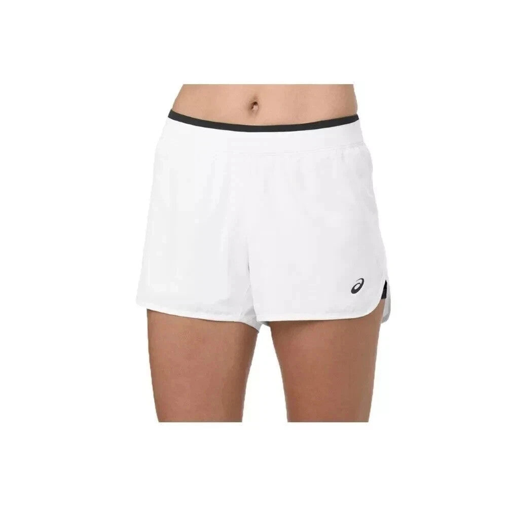 Asics 2042A054-100 Women's Practice Sport Shorts White Tennis Fitness Size L, XL