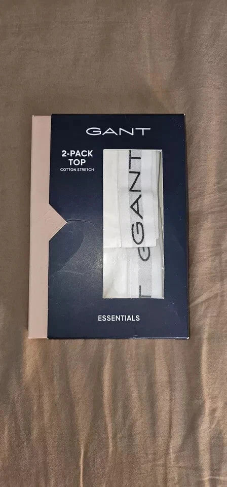 GANTS Teen Girls 2-Pack Sports Bra Soft Cotton Seam Free Crop Top White Size 16Y