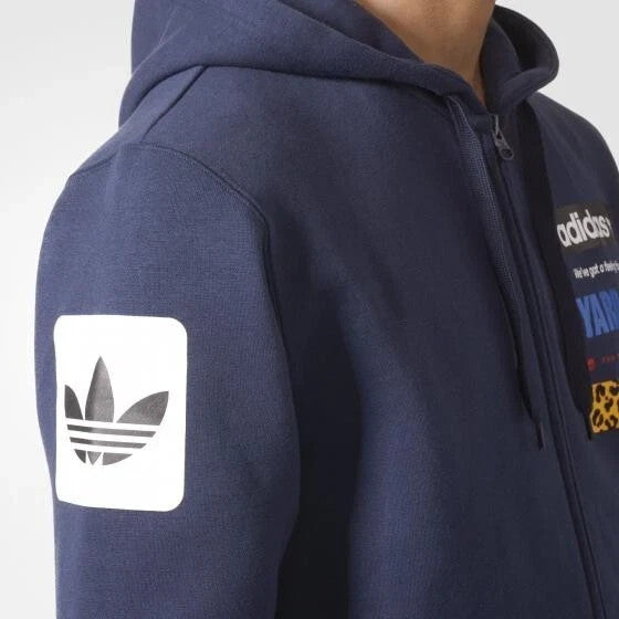 Adidas Original BS2150 Men's jacket Graph Blue Winter Hoodie (Size XS) Low price