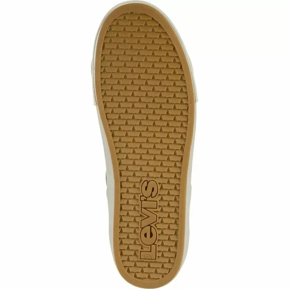 LEVI'S Sherwood Low 38109-0260 Men's Canvas Trainers-White Shoes (Size UK 10)