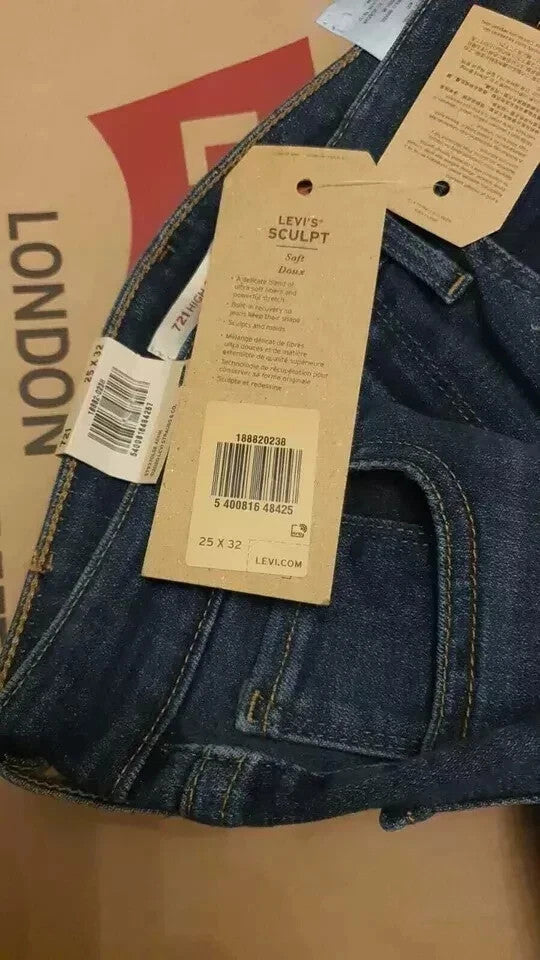 Levi's 188820238 Women's 721 High Rise Skinny Jeans Denim Blue (Size 25" x 32")