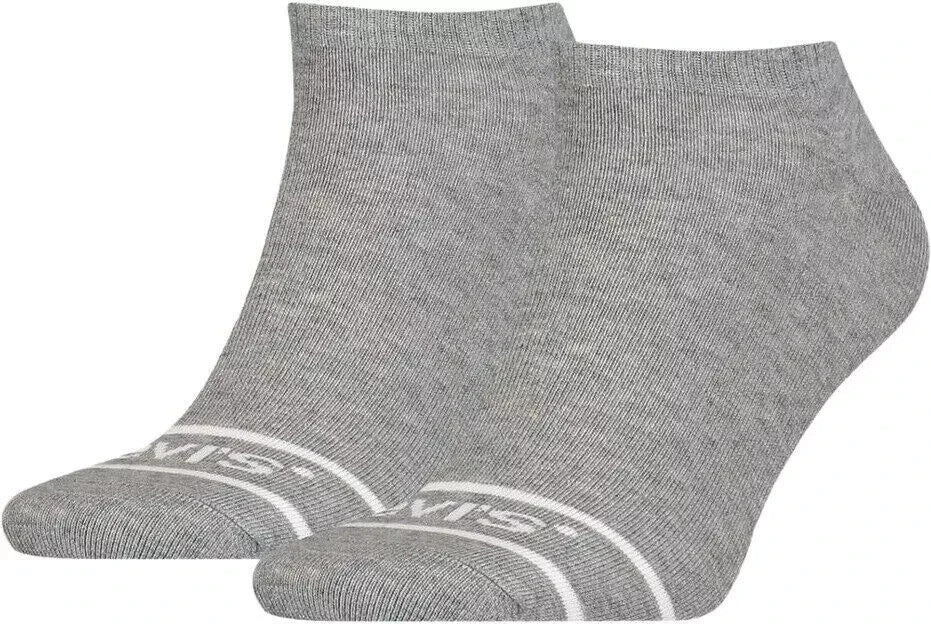 Levi's Mens 2 pair Low Cut Socks Warm Thick Heel Toe Protection (Size UK 2.5-5)