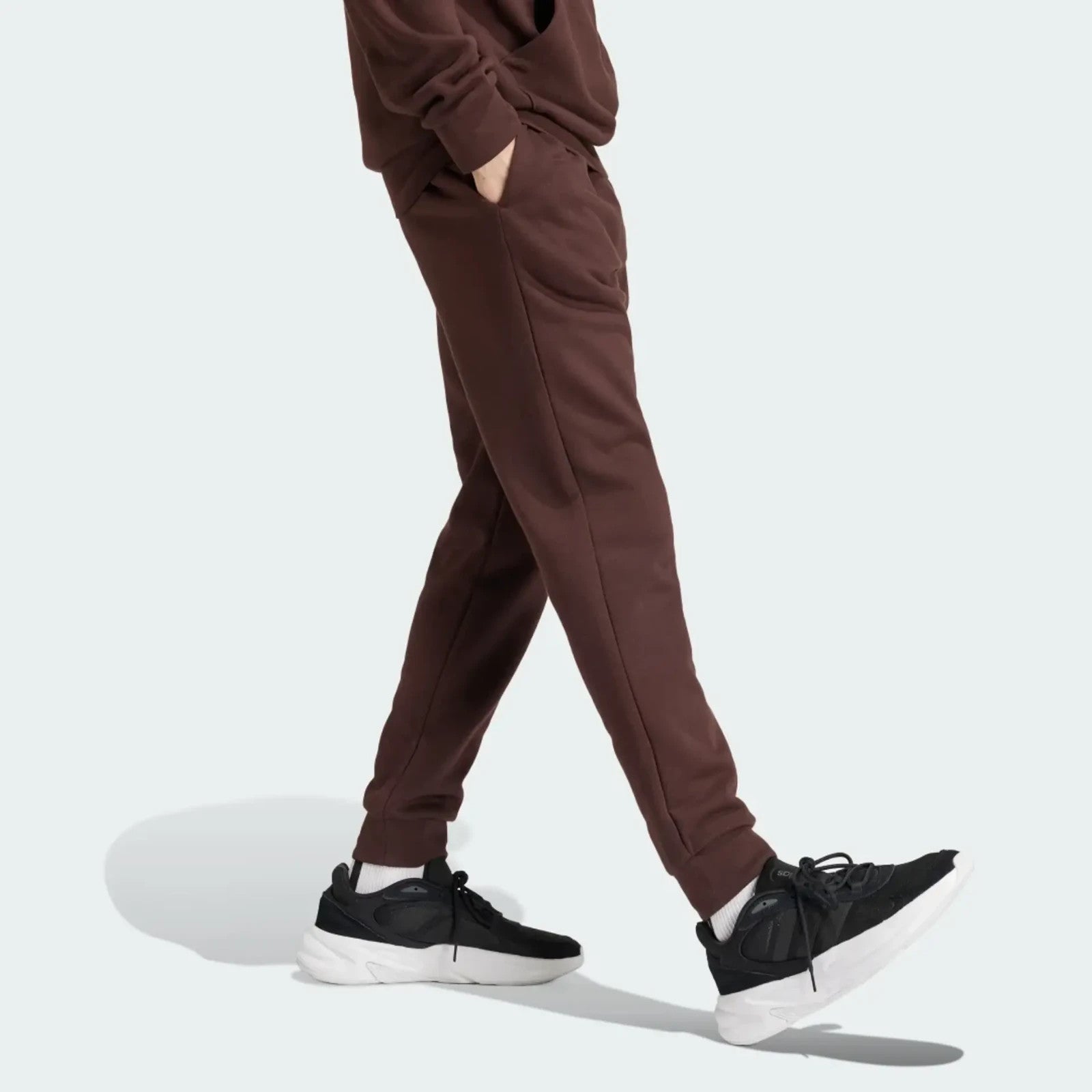 Adidas IY9086 Men's Essentials Fleece Trouser Tapered Joggers Brown (Size 6XL)