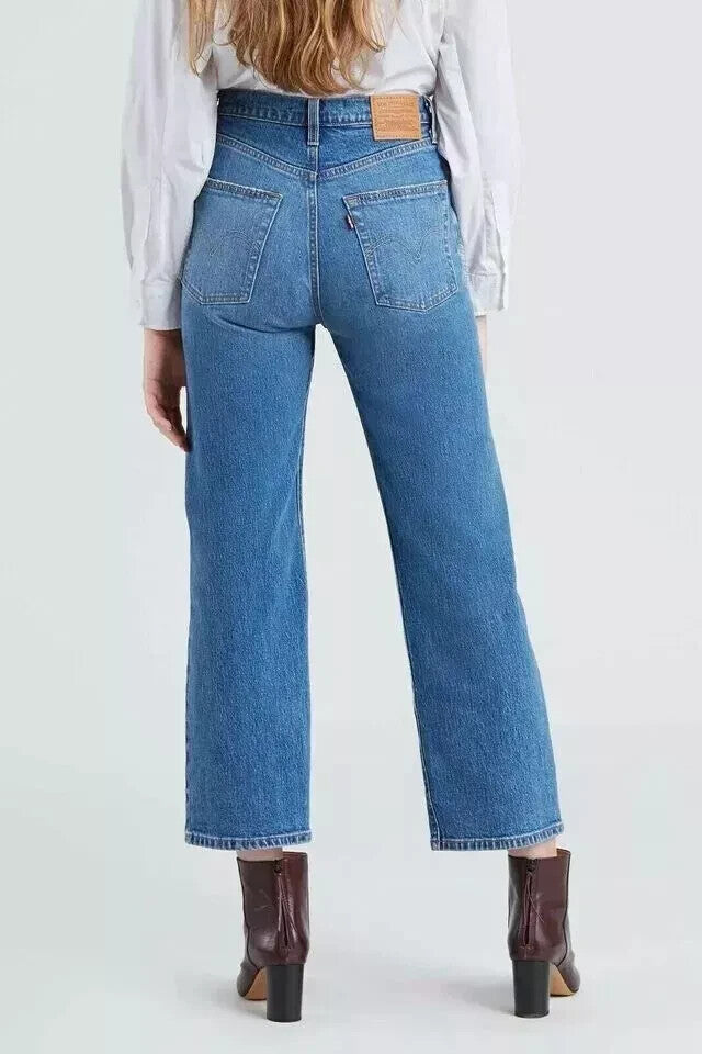 LEVI'S 72693-0019 Womens Straight Ankle Denim Jeans Blue Pants (SIZE W 30 ,L 27)