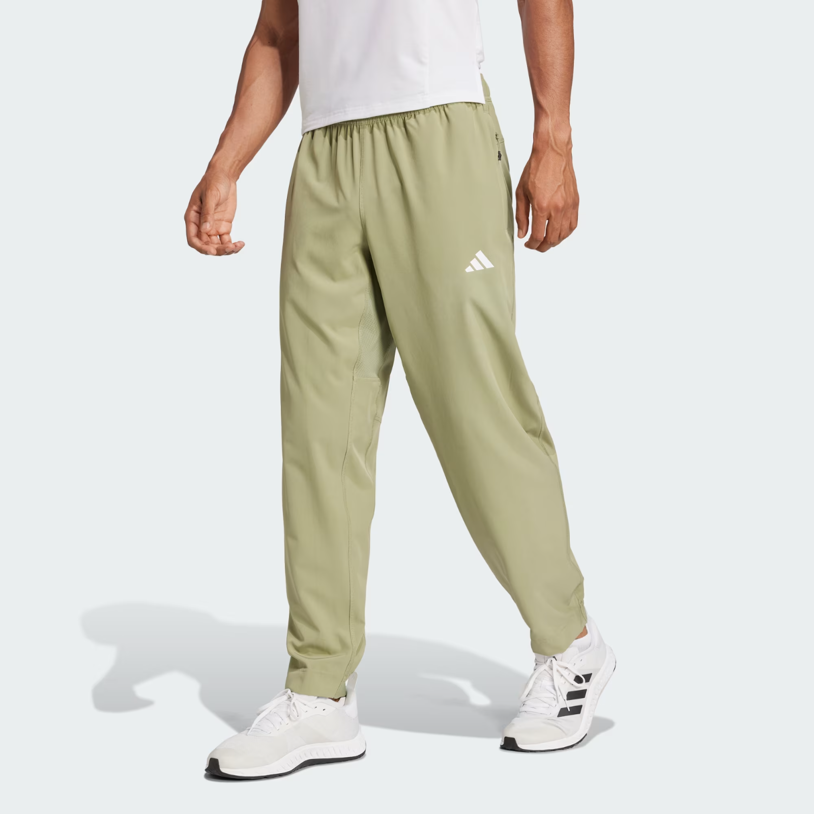 Adidas JF1337 Men's Train Essentials Training Joggers Trouser Green (Size XS)
