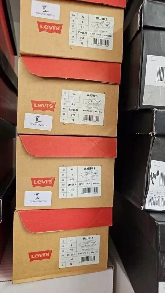 Levi's 38366-0044 Women's Malibu White Summer Shoes Sneakers (Size UK 3.5-7.5)