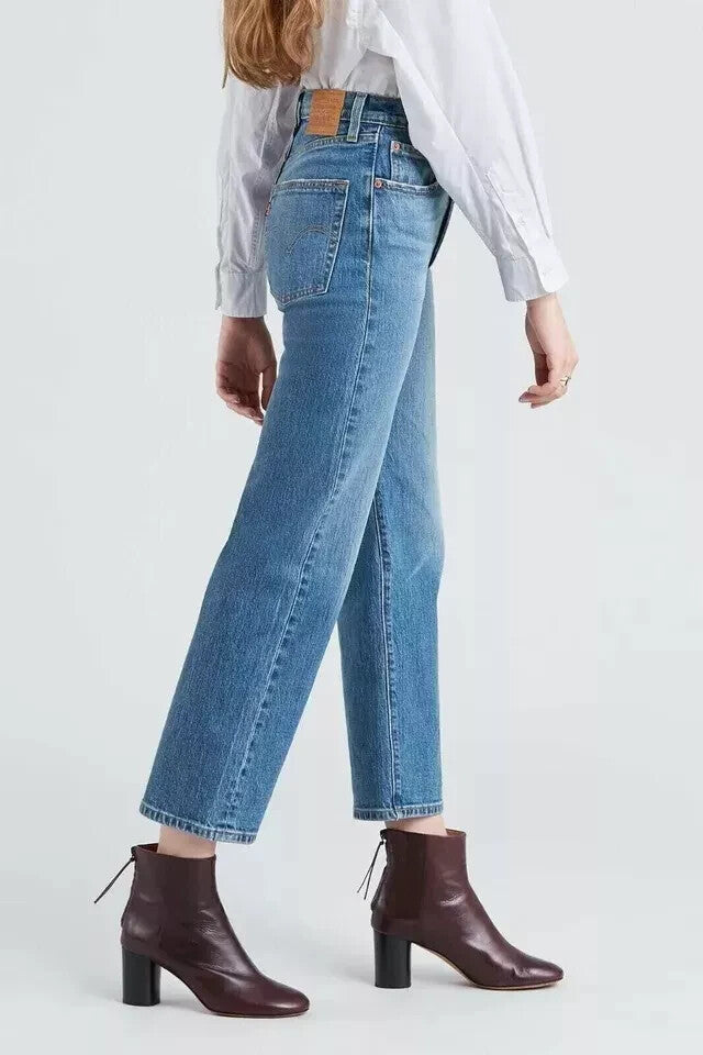 LEVI'S 72693-0019 Womens Straight Ankle Denim Jeans Blue Pants (SIZE W 30 ,L 27)