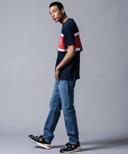 Levi's Men's Retro 90S Colour Block T-Shirt Navy Top Summer Shirt (Size S, M, L)