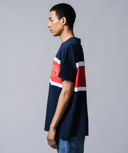 Levi's Men's Retro 90S Colour Block T-Shirt Navy Top Summer Shirt (Size S, M, L)