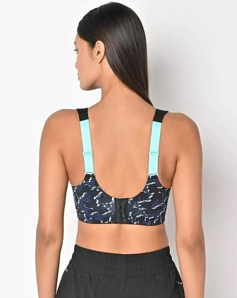 Marks & Spencer Women's Extra Impact Serious Sports Blue Bra Gym Yoga(Size 40GG)