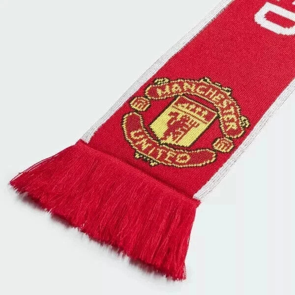 adidas FS0143 Unisex Red Manchester United Team Scarf Football  Winter Scarves
