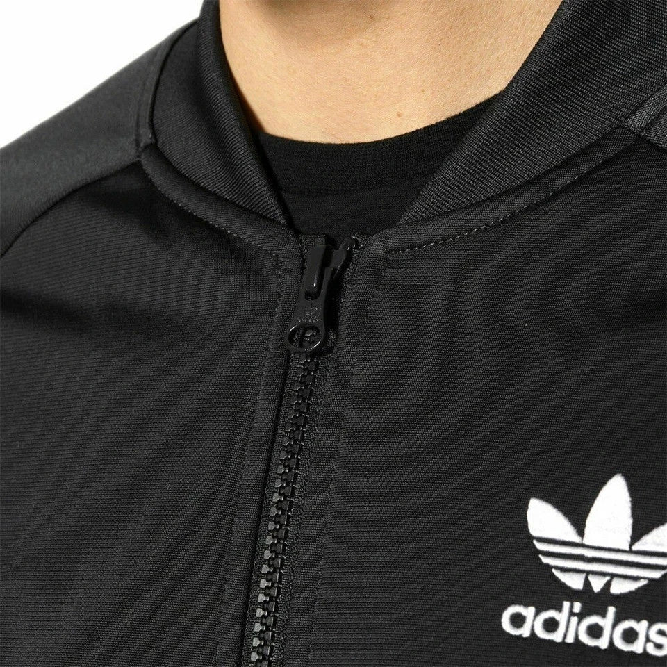 Adidas Women's Originals Superstar Track Jacket Full Zip Black Gym (Size UK 8)