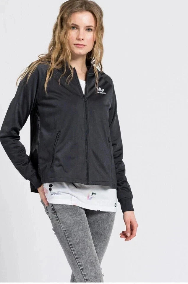 Adidas CF1161 Womens Info Poster Superstar Track  Zipper Jacket Size Small