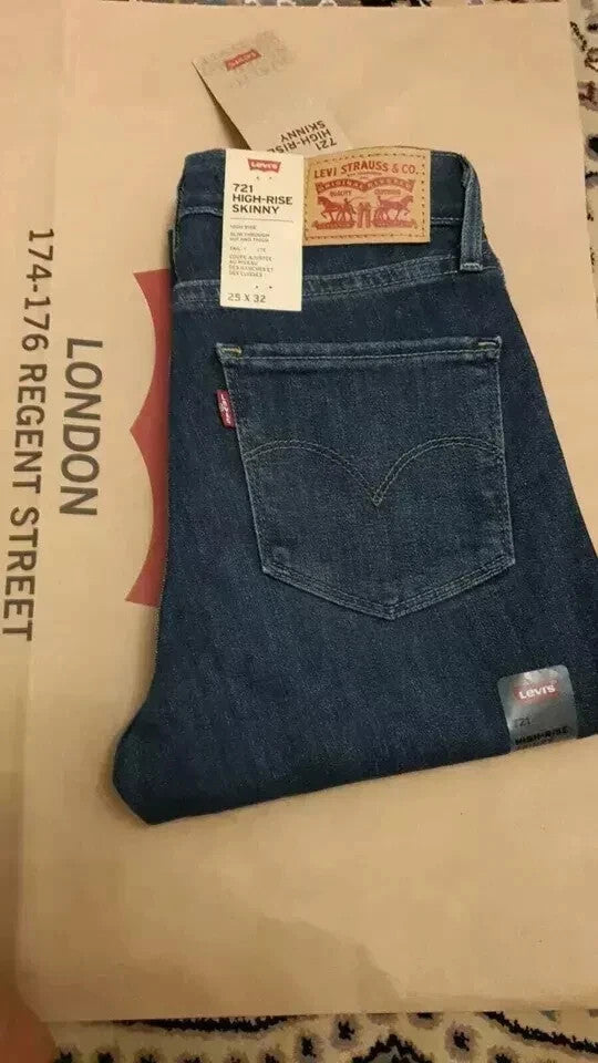 Levi's 188820238 Women's 721 High Rise Skinny Jeans Denim Blue (Size 25" x 32")