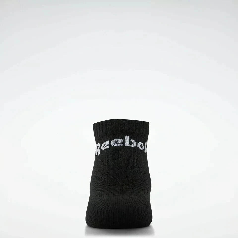 Reebok 3 pairs FL5223 Unisex Active Core Low-Cut Socks Black Running Gym(Size S)