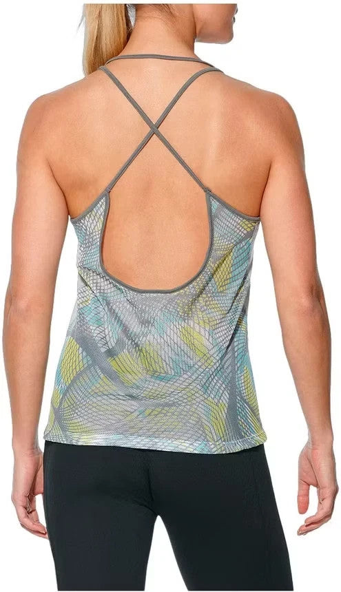 Asics Women's Training Grey Black Playing Swimming Tank Sleeveless vest (Size L)