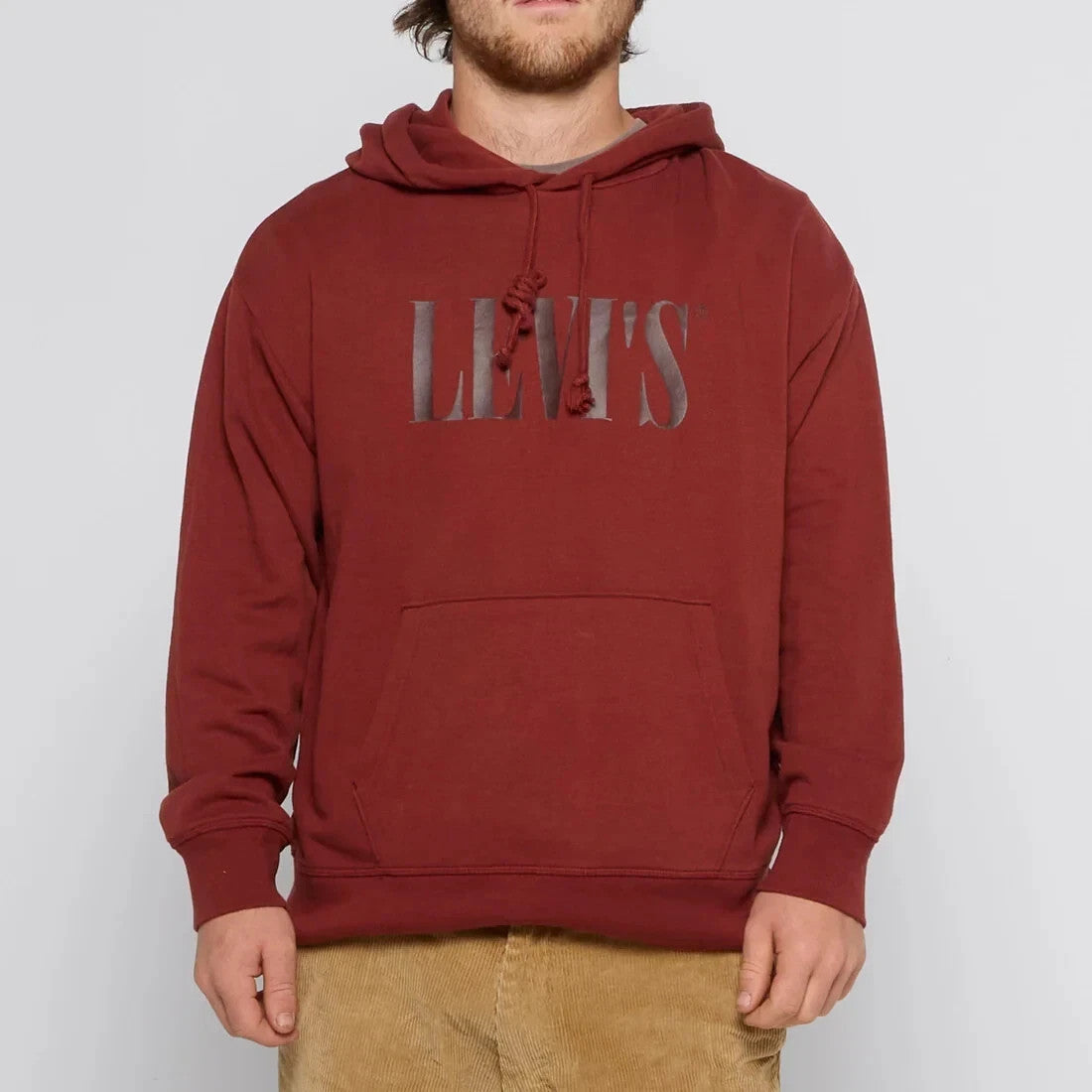 Levi's 184870040 Maroon Men's Hoodie Pullover Hooded Shirt (Size XS, S)