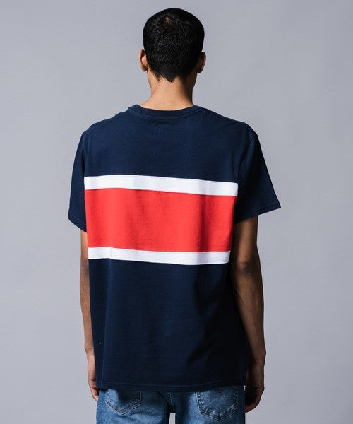 Levi's Men's Retro 90S Colour Block T-Shirt Navy Top Summer Shirt (Size S, M, L)
