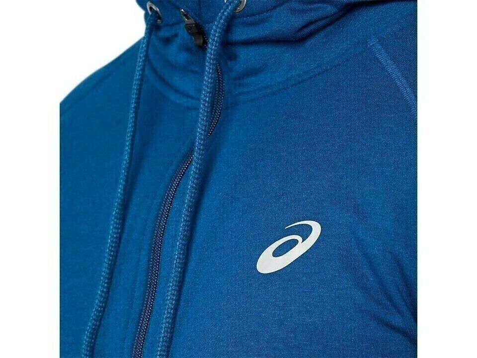 Asics Men's Sports Knit Hood Poseidon Hoodie Trouser Set Tracksuit Blue (Size L)