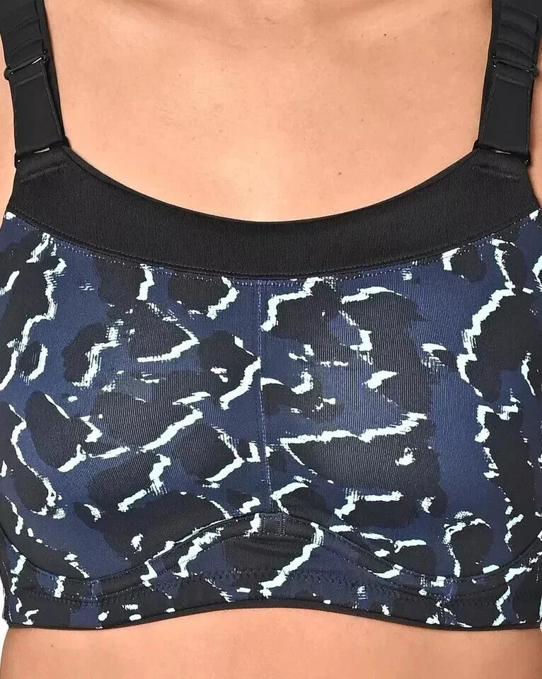 Marks & Spencer Women's Extra Impact Serious Sports Blue Bra Gym Yoga(Size 40GG)