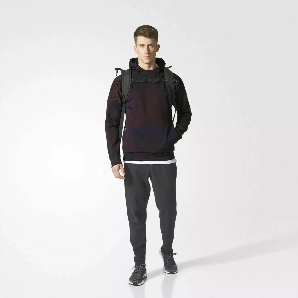 Adidas Z.N.E. Men's Jacquard Hoodie Jacket Windbreaker Sweatshirt Gym (Size M)