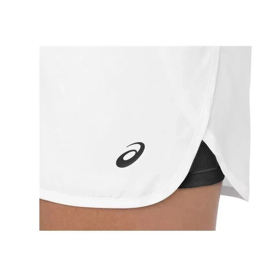 Asics 2042A054-100 Women's Practice Sport Shorts White Tennis Fitness Size L, XL