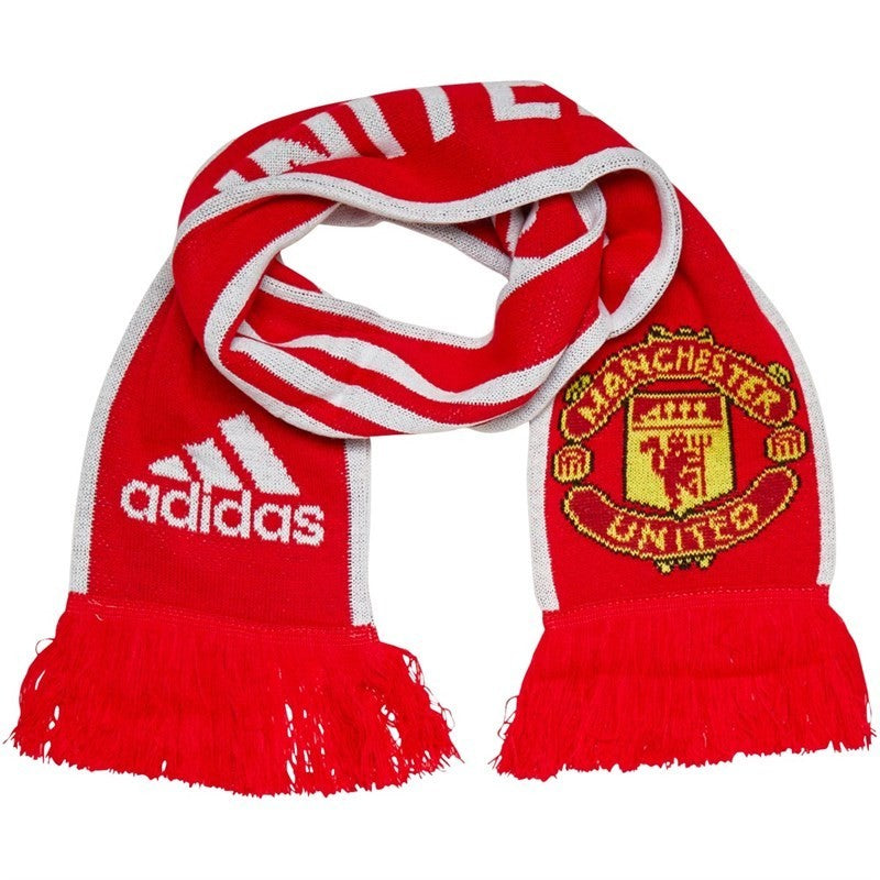 adidas FS0143 Unisex Red Manchester United Team Scarf Football  Winter Scarves