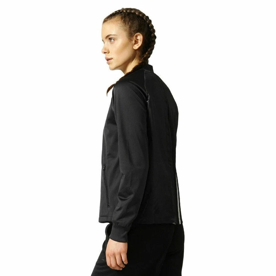 Adidas Women's Originals Superstar Track Jacket Full Zip Black Gym (Size UK 8)