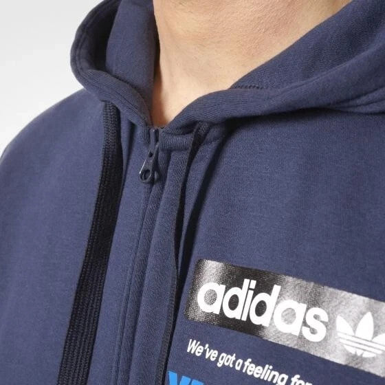 Adidas Original BS2150 Men's jacket Graph Blue Winter Hoodie (Size XS) Low price