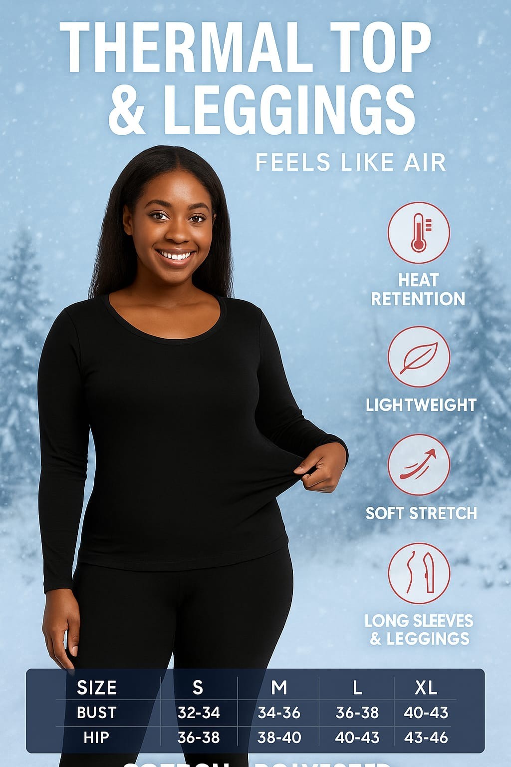 Womens Thermal Underwear Long Johns Set Cold Weather Winter Pajamas Top Bottom